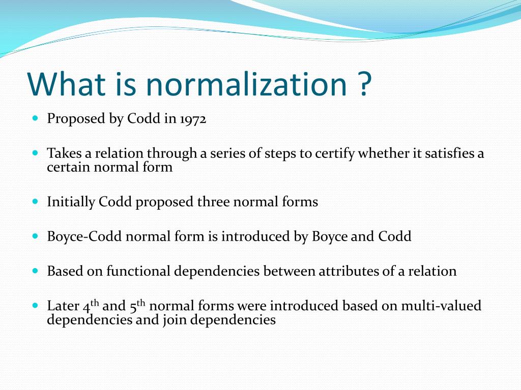What Is Normalization